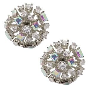 KATE SPADE • Beaming Bright Silver Clear Crystal Earrings